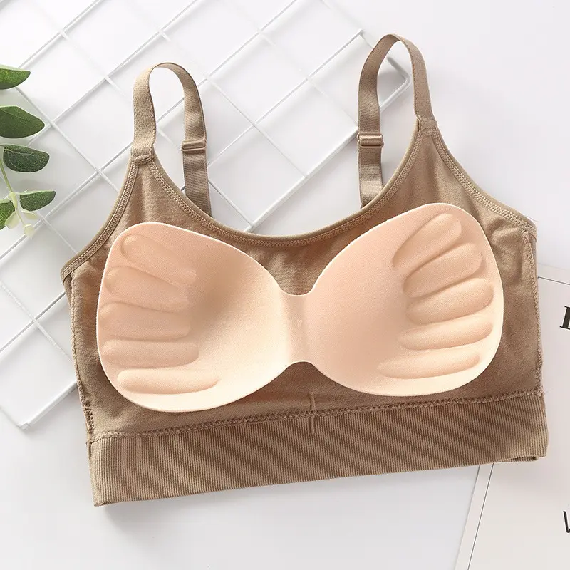 Underwear Women Gather No Steel Ring Lingerie Bra Threaded Wrapped Chest Anti-glare Adjustable Shoulder Strap Sports Bra