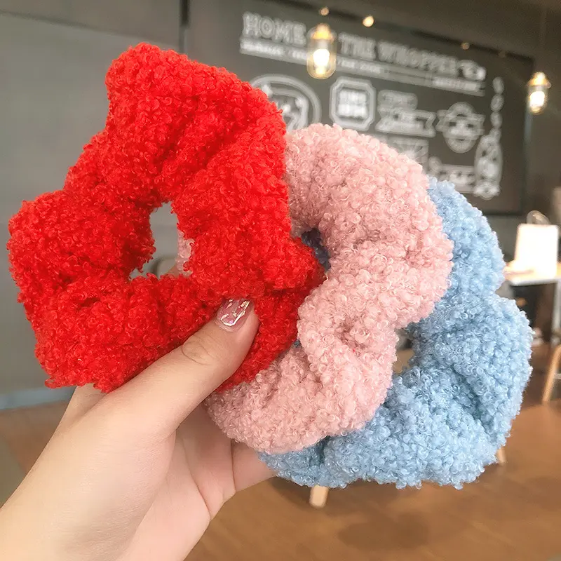 New Sweet Plush Soft Girls' Women Hair Ring Fashion Colourful Hair Band Ropes Accessories Headwear For Long Hair