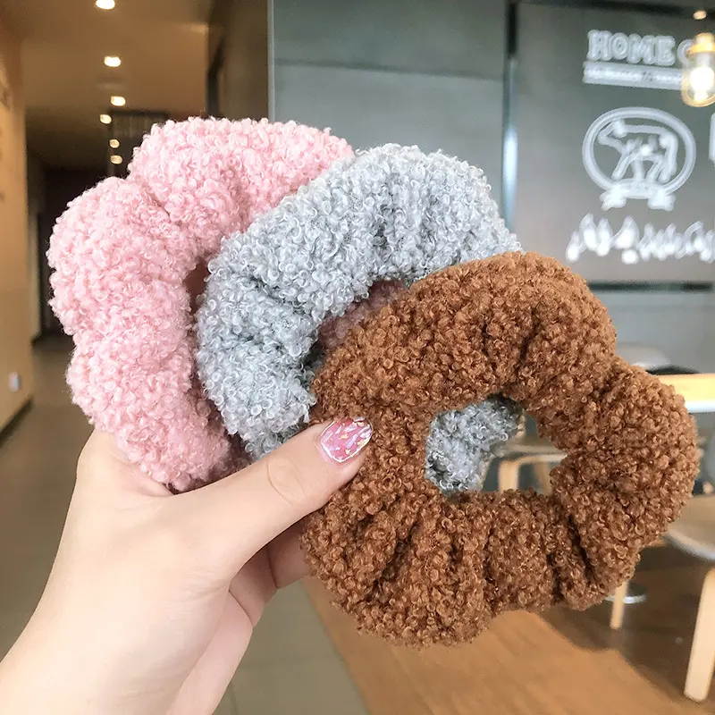 New Sweet Plush Soft Girls' Women Hair Ring Fashion Colourful Hair Band Ropes Accessories Headwear For Long Hair