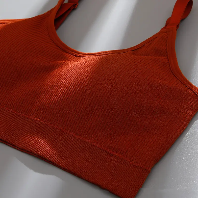 Underwear Women Gather No Steel Ring Lingerie Bra Threaded Wrapped Chest Anti-glare Adjustable Shoulder Strap Sports Bra