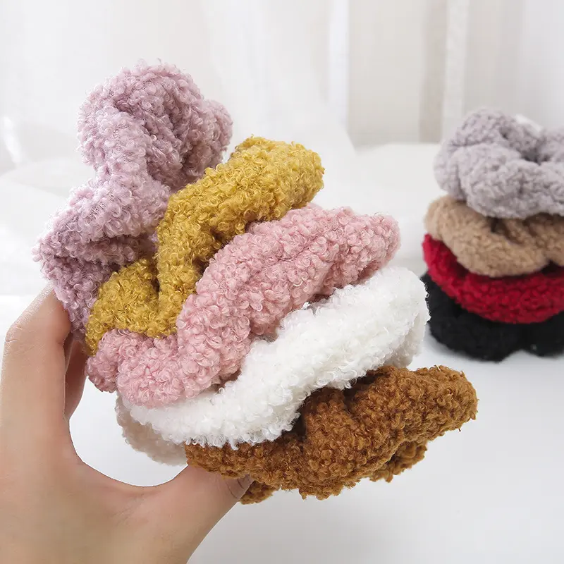 New Sweet Plush Soft Girls' Women Hair Ring Fashion Colourful Hair Band Ropes Accessories Headwear For Long Hair