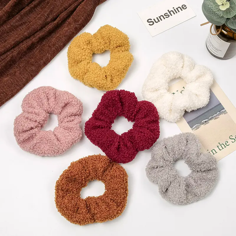 New Sweet Plush Soft Girls' Women Hair Ring Fashion Colourful Hair Band Ropes Accessories Headwear For Long Hair
