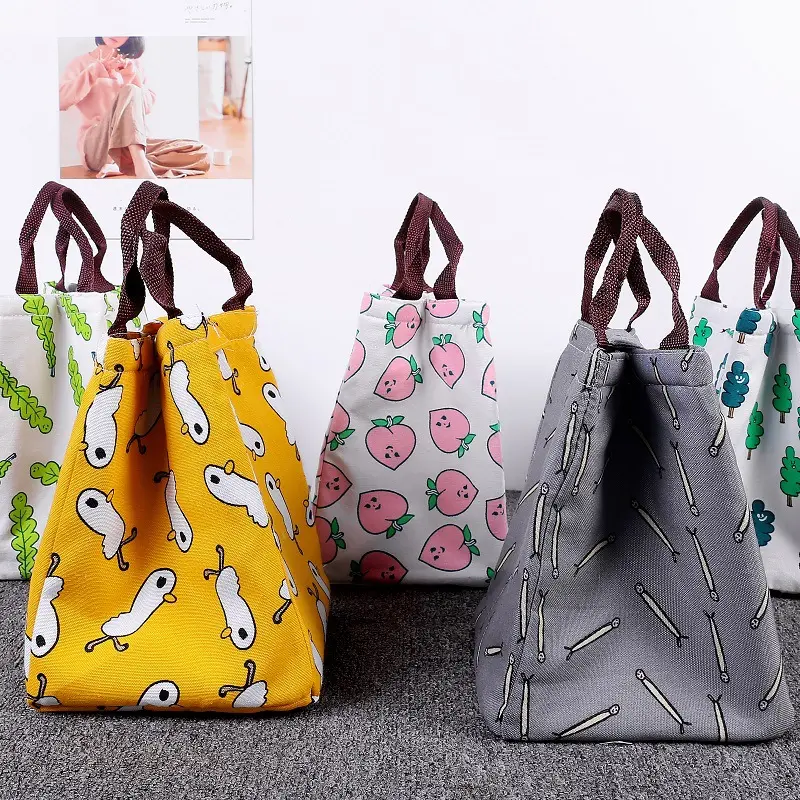 Large Capacity Lunch Bags Thermal Picnic Tote Lunch Bags Women Kids Thermal Insulation Tote Durable Storage Handbag