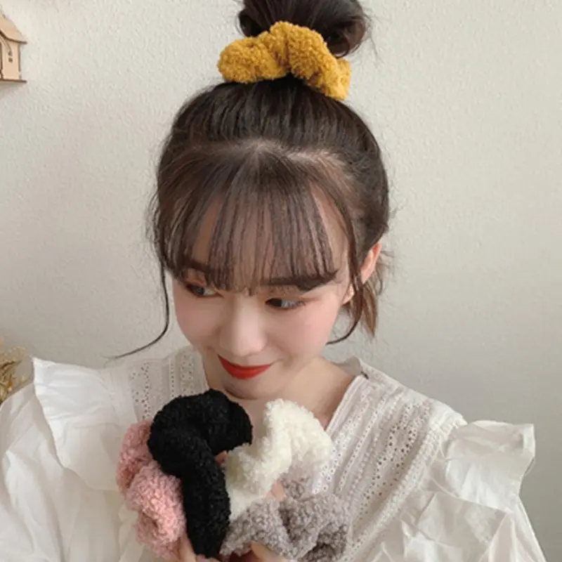 New Sweet Plush Soft Girls' Women Hair Ring Fashion Colourful Hair Band Ropes Accessories Headwear For Long Hair