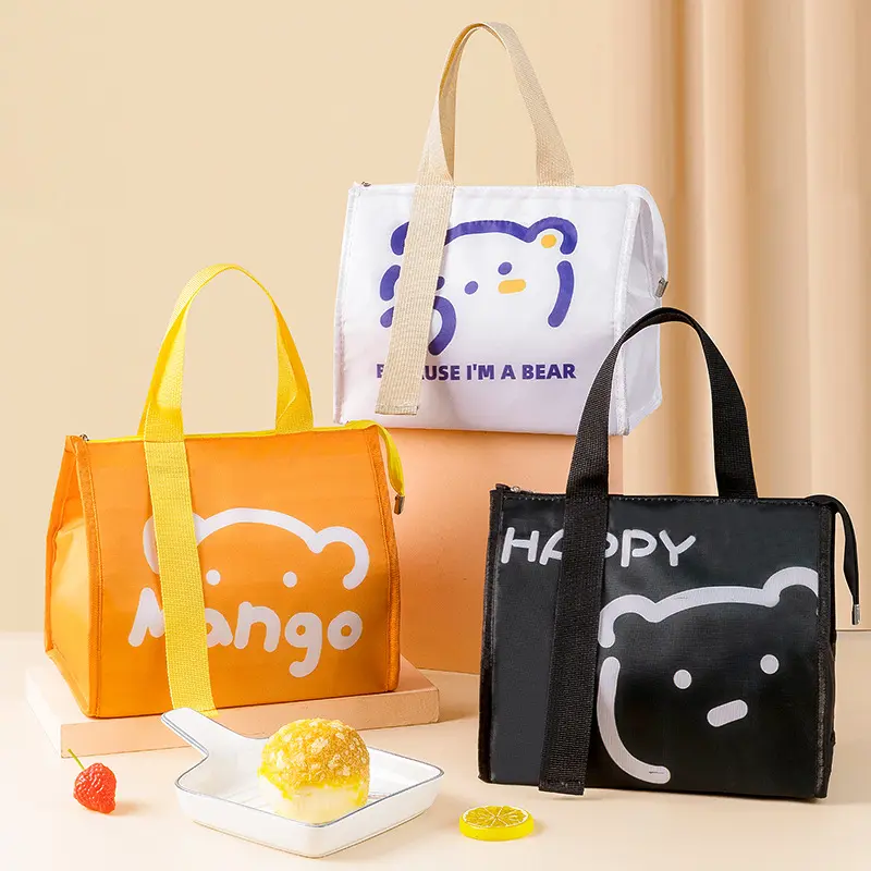 Large Capacity Insulation Bag Waterproof Oxford Cloth Lunch Bag Thickened Aluminum Foil Bento Bag Students Picnic Handbag