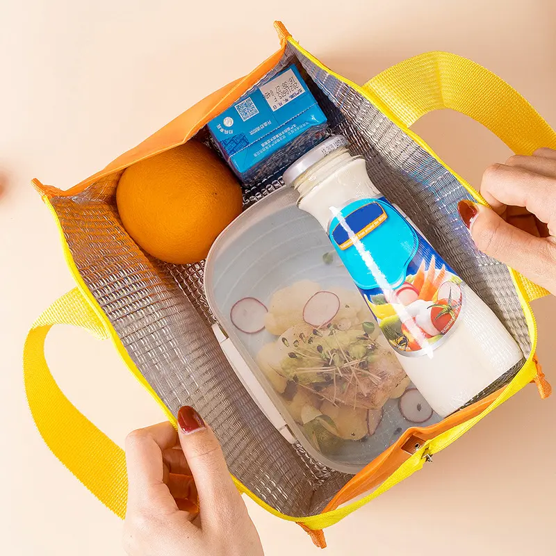 Large Capacity Insulation Bag Waterproof Oxford Cloth Lunch Bag Thickened Aluminum Foil Bento Bag Students Picnic Handbag