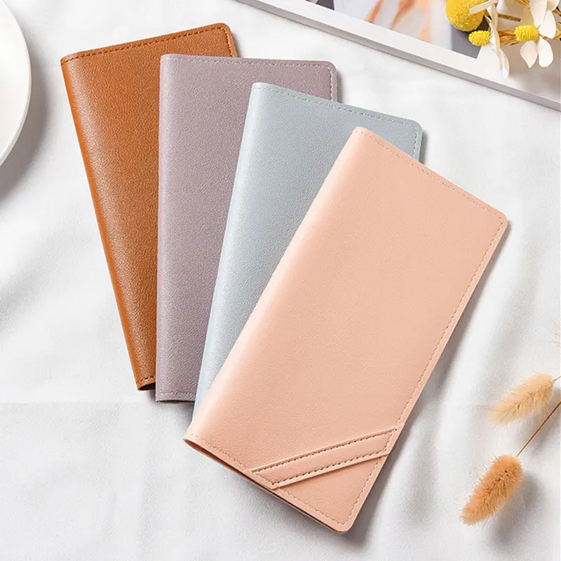 Women's Long Wallet Press Buckle Simple Coin Purse Multi-card Space Large Capacity Fashion Ultra-Thin Card Bag