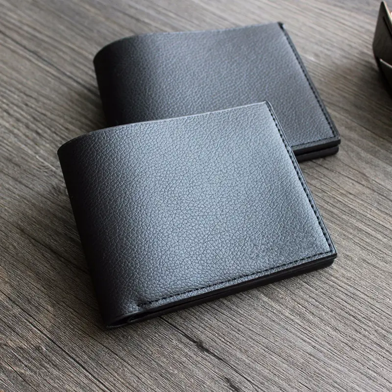 Fashion Men Bifold Wallets PU Leather Small Male Coin Business Purses Black Coffee Short Multifunction Credit Card Holders