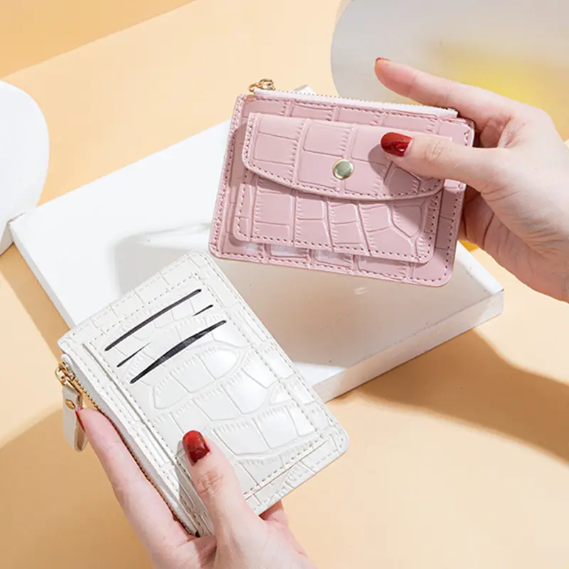 New Female Mini Zipper Hasp Short Wallet Women PU Leather Card Holder Money Clutch Bag Small Coin Purse for Girls Ladies