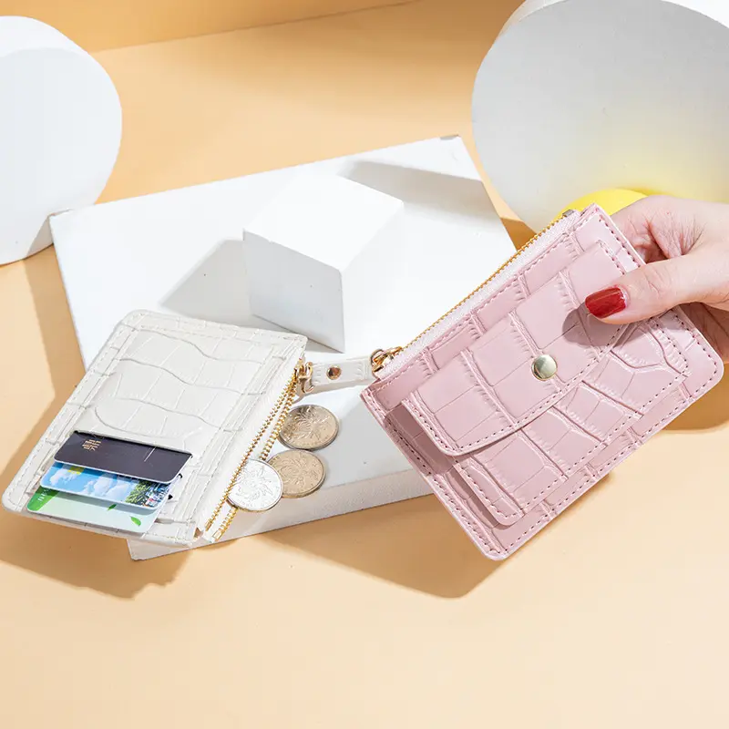 New Female Mini Zipper Hasp Short Wallet Women PU Leather Card Holder Money Clutch Bag Small Coin Purse for Girls Ladies