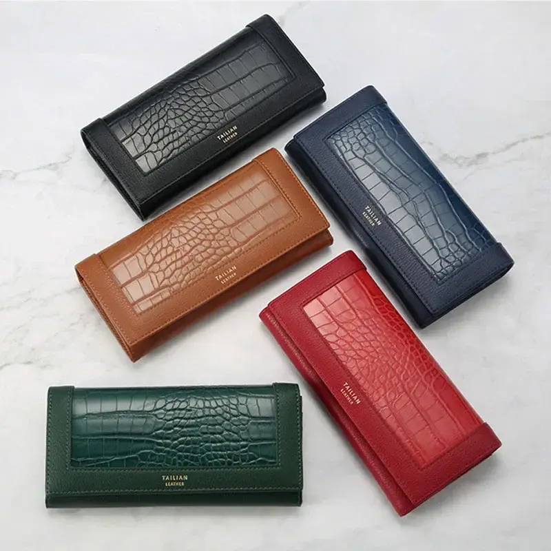 Luxury Women's Wallets Brand Designer Long Wallet Female Leather Purse ID Card Holder Women Purses Ladies Clutch Phone Carteiras