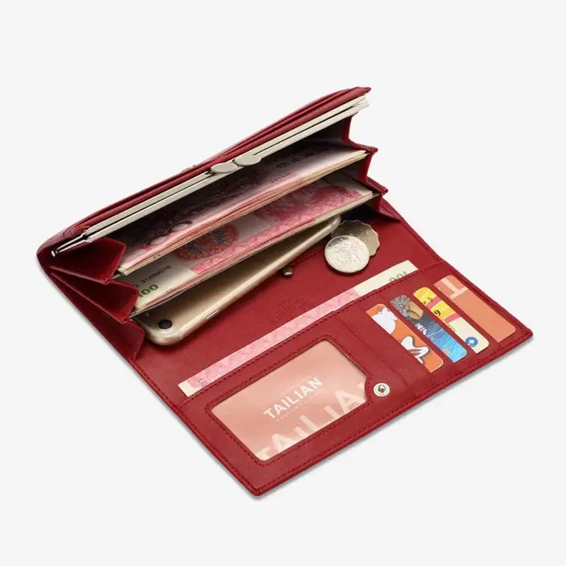 Luxury Women's Wallets Brand Designer Long Wallet Female Leather Purse ID Card Holder Women Purses Ladies Clutch Phone Carteiras