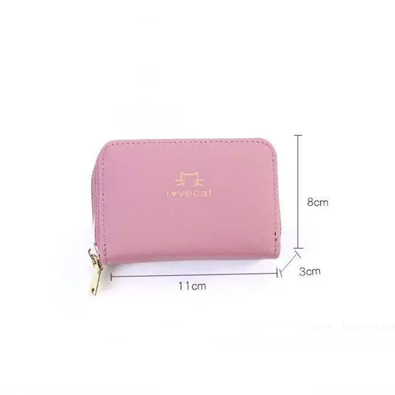 Pu Leather Short Wallet Women Card Holder Bag Portable Cute Small Zipper Money Coin Purse Men Wallet Women Clutch Pouch