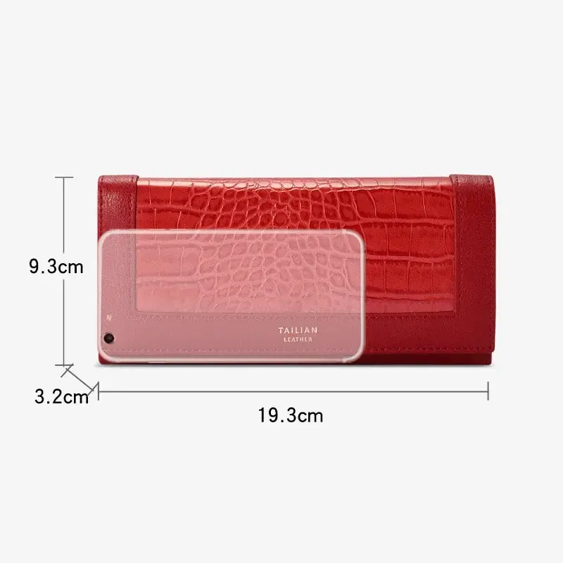Luxury Women's Wallets Brand Designer Long Wallet Female Leather Purse ID Card Holder Women Purses Ladies Clutch Phone Carteiras