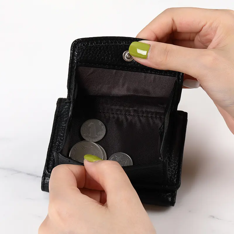 New Women Wallets Short Simple Tri-fold Purses Ladies Multi-card Bags Large-capacity Anti-theft Brush Purse Famale Mini Coin Bag
