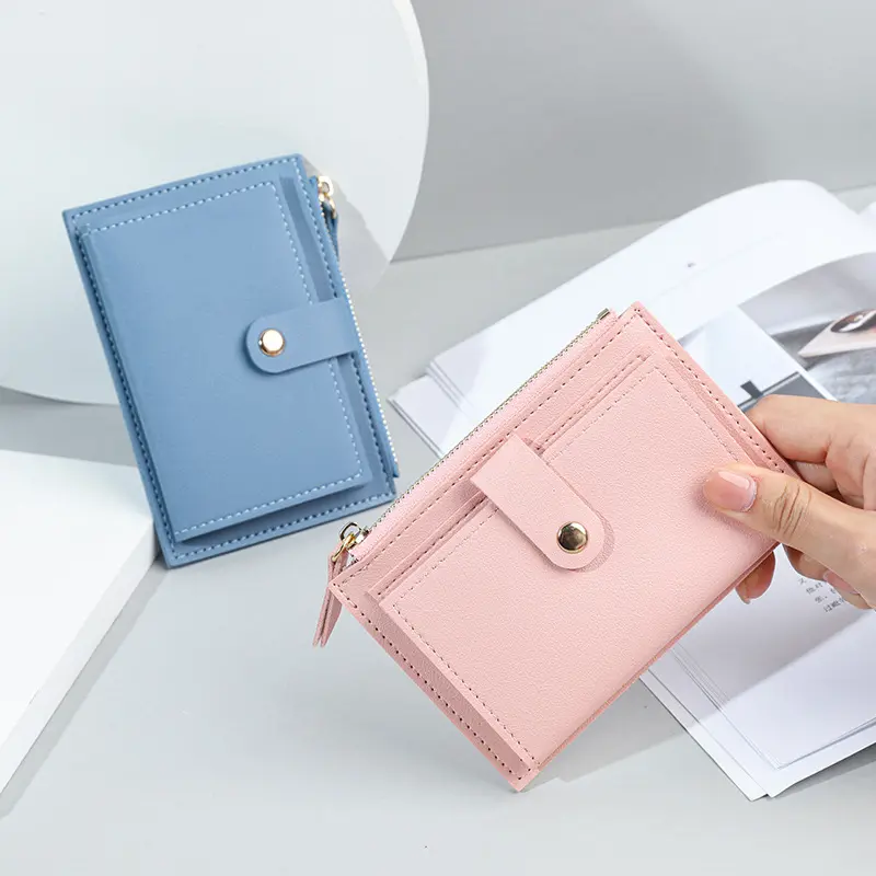Women Short Wallet Fashion Simple PU Leather Small Purse Ladies Card Bag Women Clutch Bag Female Purse Money Clip Wallet