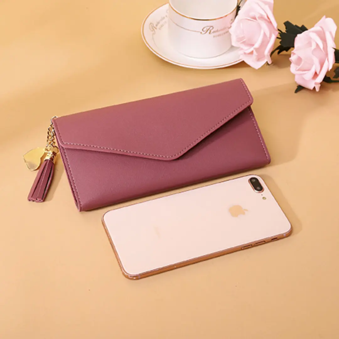 2024 Fashion Women Wallets Simple Zipper Purses Black White Gray Red Long Section Clutch Wallet Soft PU Leather Money Bag