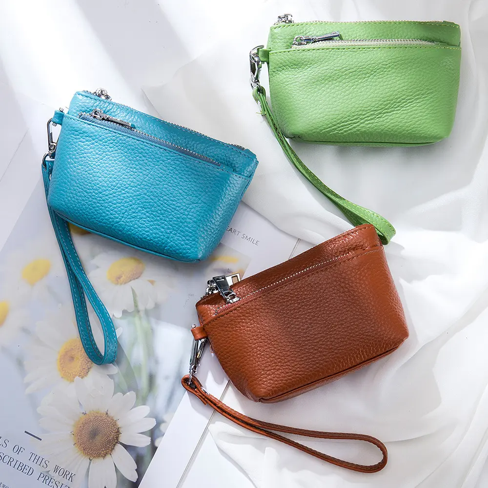 New Women Genuine Leather Wallets Female Small RFID Purses Large Capacity Cute Wallet Soft Cowhide Money Bag Coin Card Holders