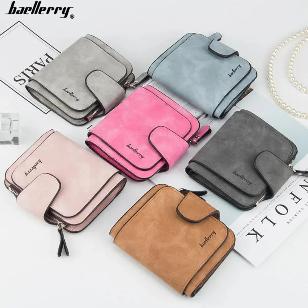Baellerry Brand Women's Wallet Short Large-capacity Multi-card Slots Korean Coin Purse Mini Purses Carteras Wallet for Woman