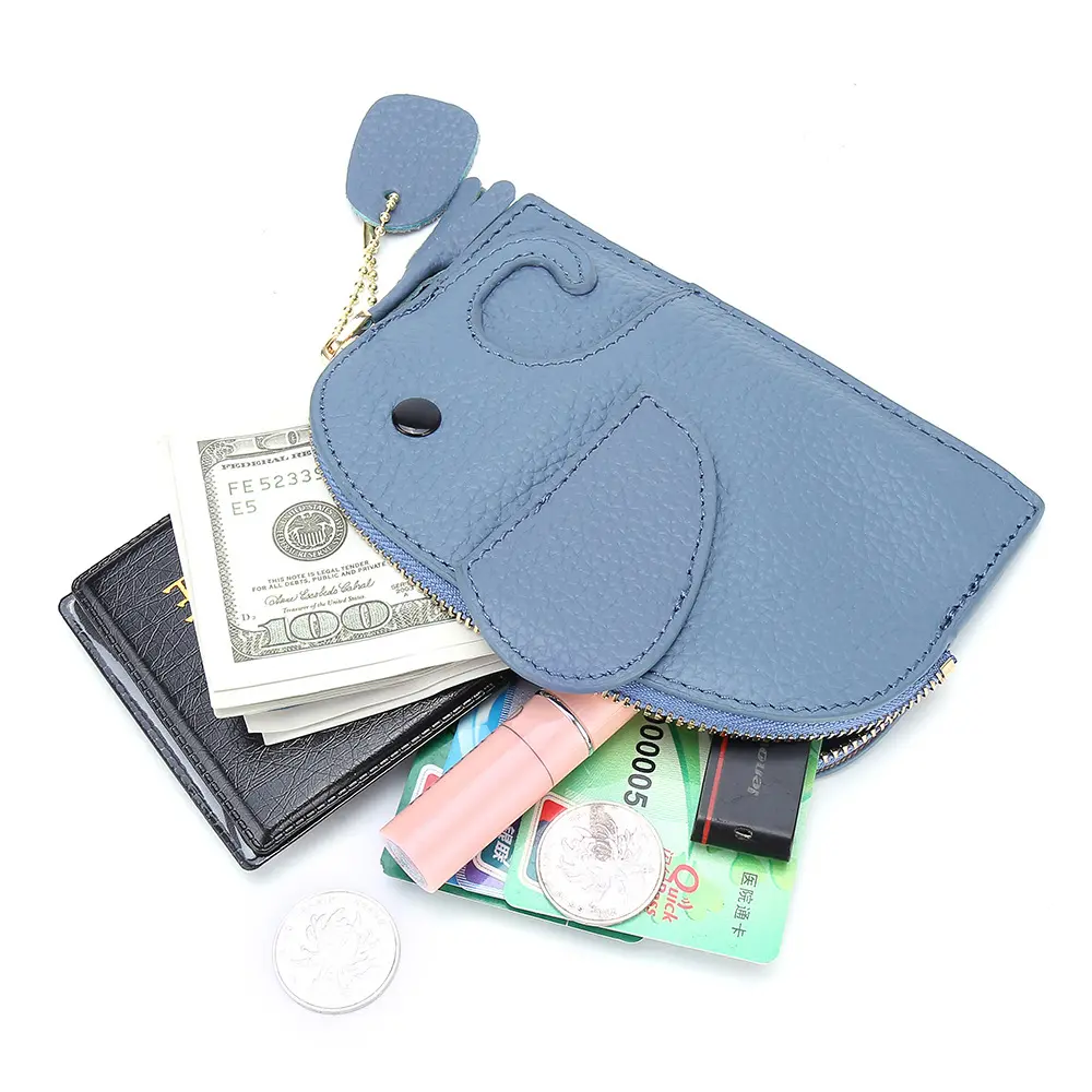 New Women Wallets Genuine Leather Female Zipper Purses Small Cowhide Money Bag Cute Mini Wallets Coin Card Holders Dropshipping