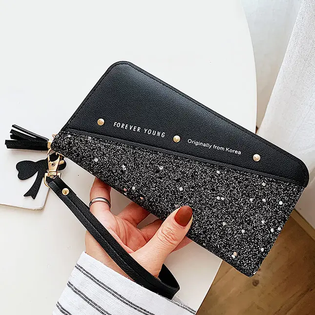 New Women Wallets Lady Purses Wristlet Handbags Coin Purse Zipper Long Clutch Wallet Card Holder Burse Bags Billfold Dropshiping
