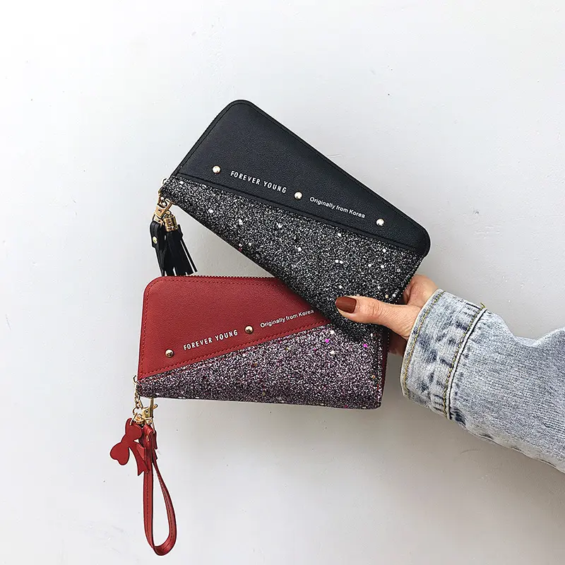 New Women Wallets Lady Purses Wristlet Handbags Coin Purse Zipper Long Clutch Wallet Card Holder Burse Bags Billfold Dropshiping