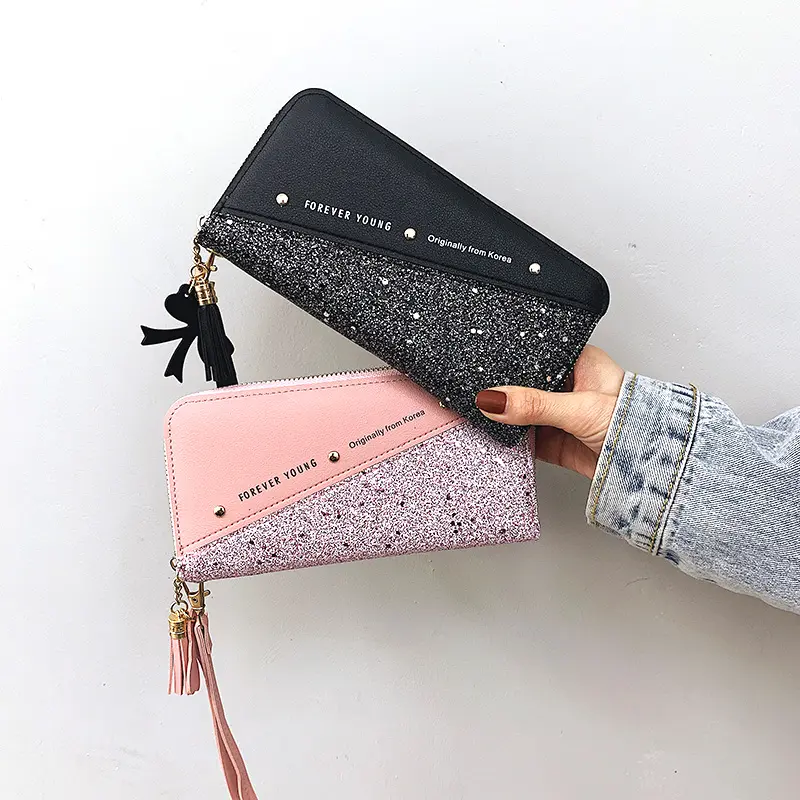 New Women Wallets Lady Purses Wristlet Handbags Coin Purse Zipper Long Clutch Wallet Card Holder Burse Bags Billfold Dropshiping