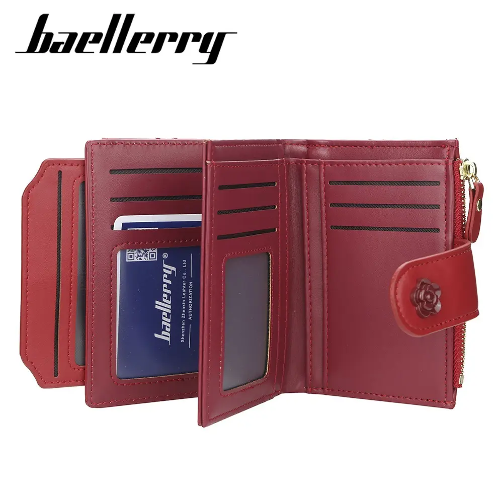 Baellerry PU Leather Mini Wallet for Women - RFID Protection, Multi Card Holder, Zip Around Pocket (Teen Girls Gift)