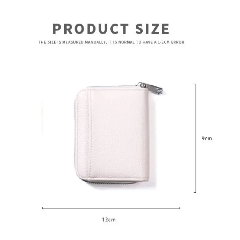 New Simple PU Leather Coin Purse Zipper Mini Wallets Portable Multi-coin Slots Money Bag Card Holder Short Purse for Women Men