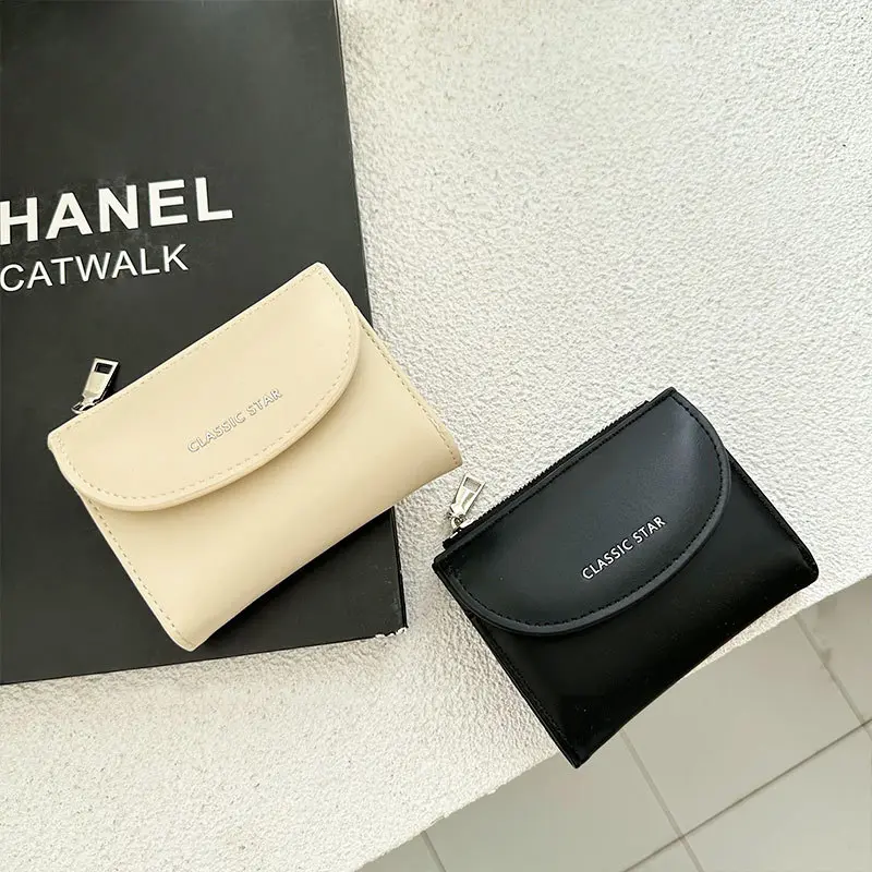 Wallets For Women Fashion Short Zipper & Hasp Pu Leather Purses Large Capacity Money Bag Small Coin Card Holders Clutch Carteras