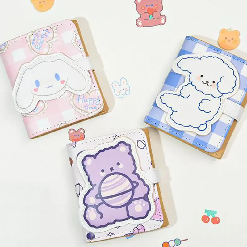 Versatile Little Bear Wallet Cartoon Women's Short Coin Wallet Snap On Card Bag