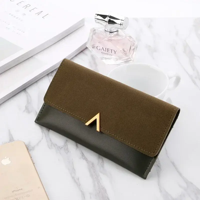 2023 Leather Women Wallets Hasp Lady Moneybags Zipper Coin Purse Woman Envelope Wallet Money Cards ID Holder Bags Purses Pocket