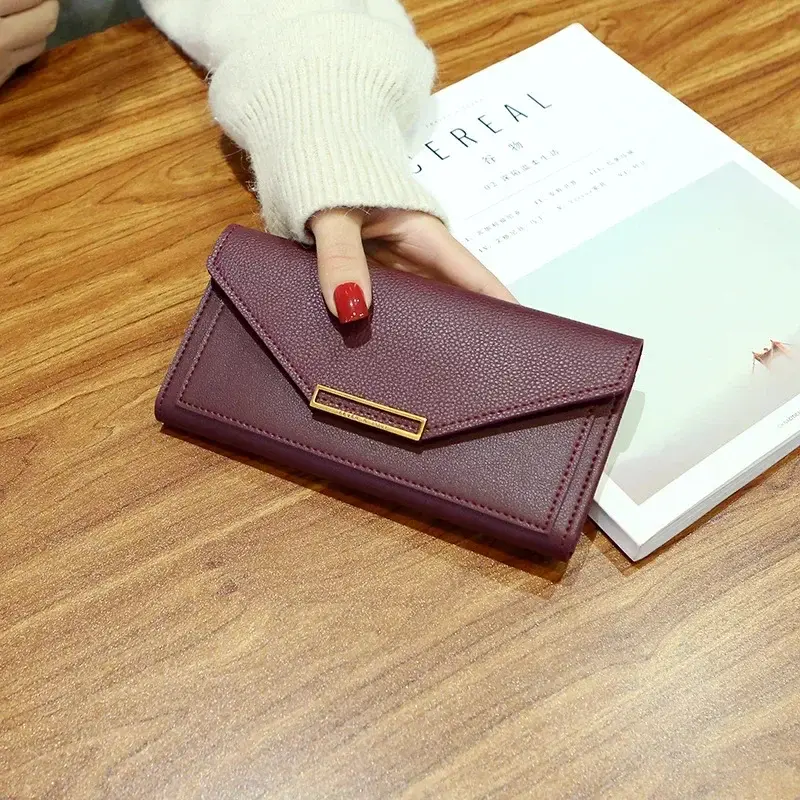 Leather Women Wallets Fashion Hasp Wallet Women's Long Design Purse Clutch Women Lady Wallet Phone Pocket Cartera Mujeres New