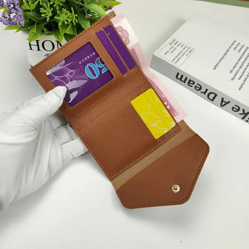 Short Wallet Women Purse Multi-card Multifunction Card Holder Coin Purse Fashion Simple Three Fold Short Clip Female Mini Wallet