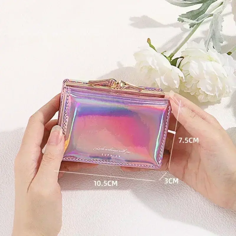 PU Leather Women's Wallet, Short Hasp Clutch Purse, Small Coin Purse & Card Holder, Stylish Money Bag for Women