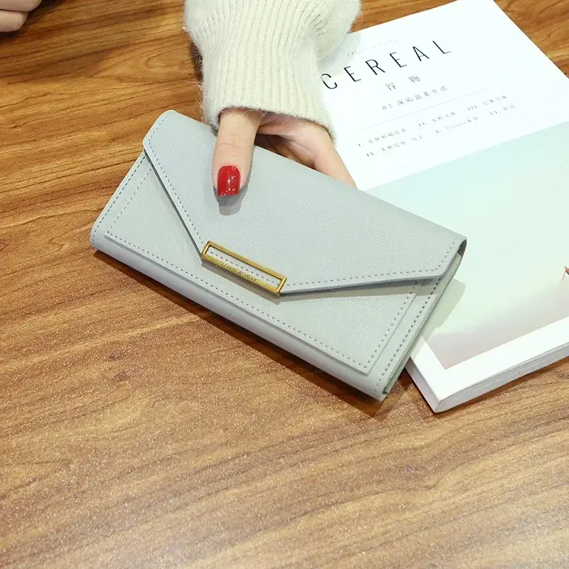 Leather Women Wallets Fashion Hasp Wallet Women's Long Design Purse Clutch Women Lady Wallet Phone Pocket Cartera Mujeres New
