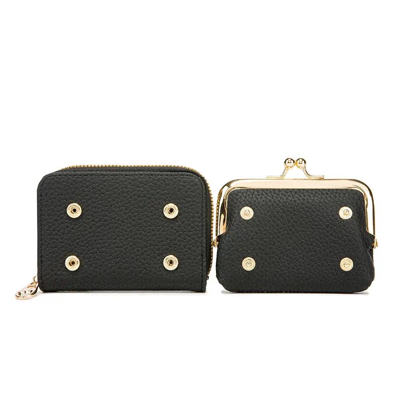 New Women Floral Wallets Short Hasp Purses Portable Detachable Money Bag Large Capacity Pu Leather Business Card Holder