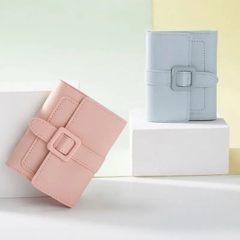 Candy Color Small Wallets PU Leather Coin Pures Ladies Card Holder Mini Purse Coin Bag Multi Functional Wallet Women Purses