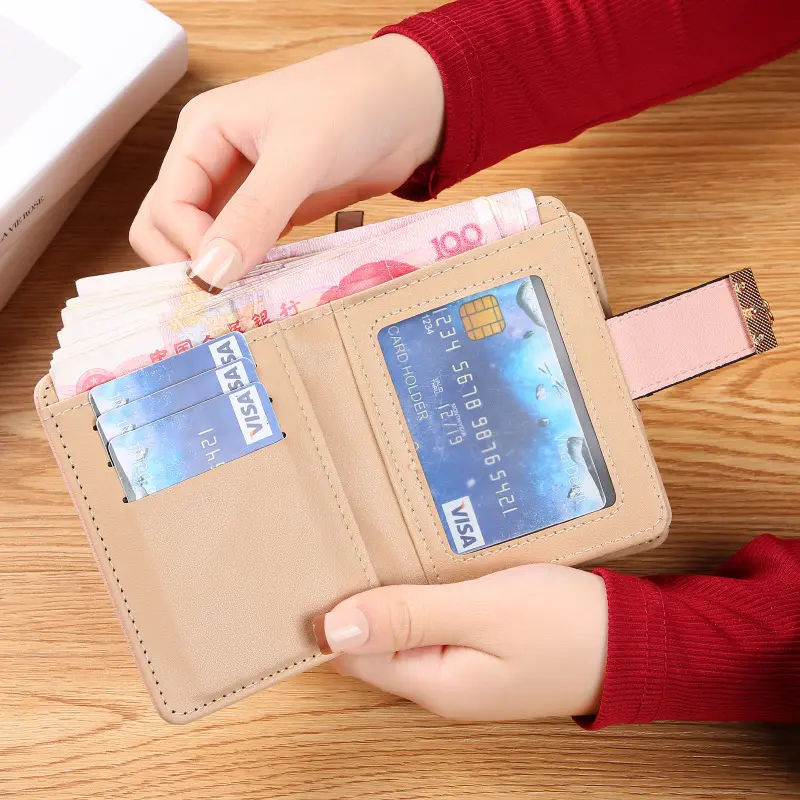 Luxury Women Wallet Leather Purse Short Zipper Clutch Bag Small Hollow Out Leaves Design Fashion Brand Wallets