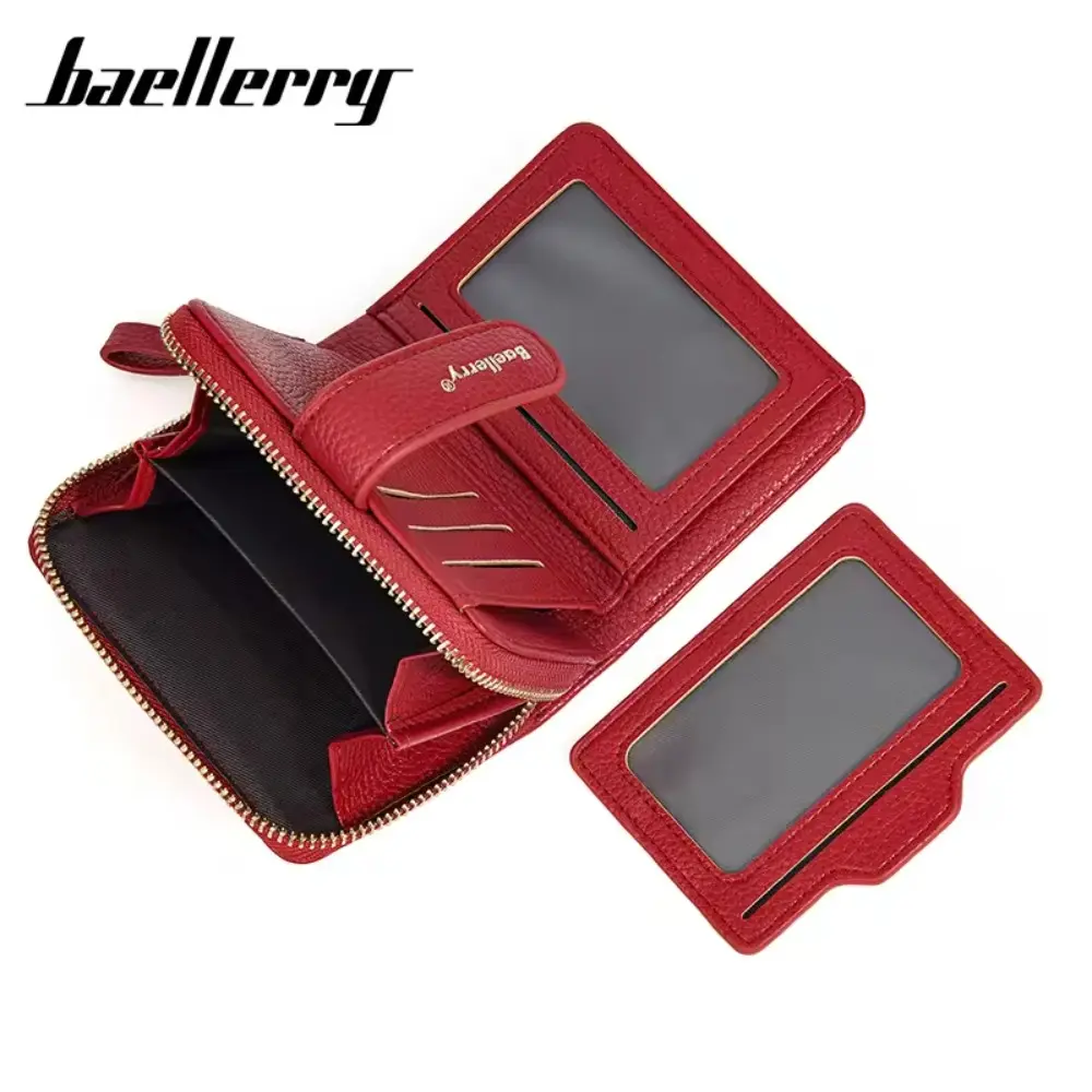 New Short Women Zipper Wallets Large Capacity Card Holder Female Purses Quality Coin Pocket Photo Holder Wallet for Girls