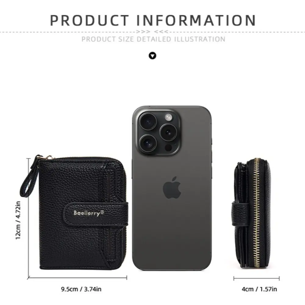 New Short Women Zipper Wallets Large Capacity Card Holder Female Purses Quality Coin Pocket Photo Holder Wallet for Girls