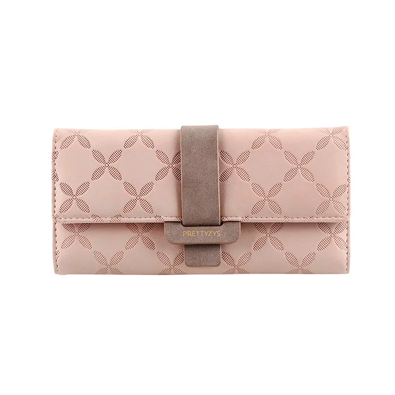 Female Fashion Long Wallet Quality Embossed Leather Women Folded Design Money Bag Lady Coin Purse Credit Card Holders For Girls