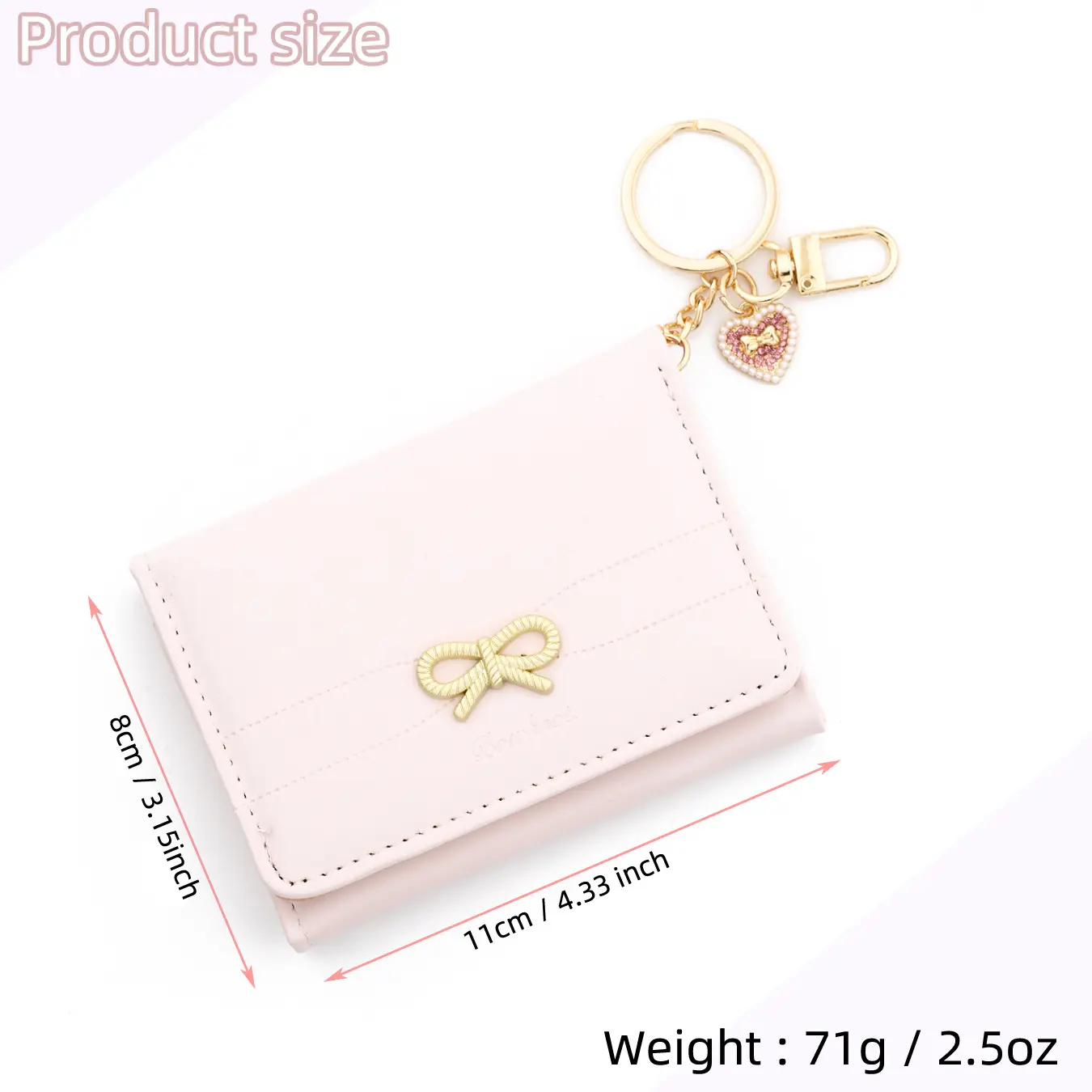 Love pendant bow card bag Leather Card Bag Wristlet Keychain Silicone Beaded Bracelet Leather Tassel Butterfly Wallet Bangle