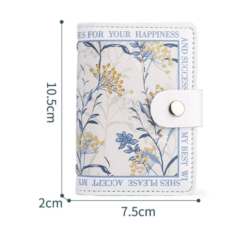 New Floral Card Bag Multiple Cards Slots ID Bank Credit Card Covers for Women Large Capacity Card Holders