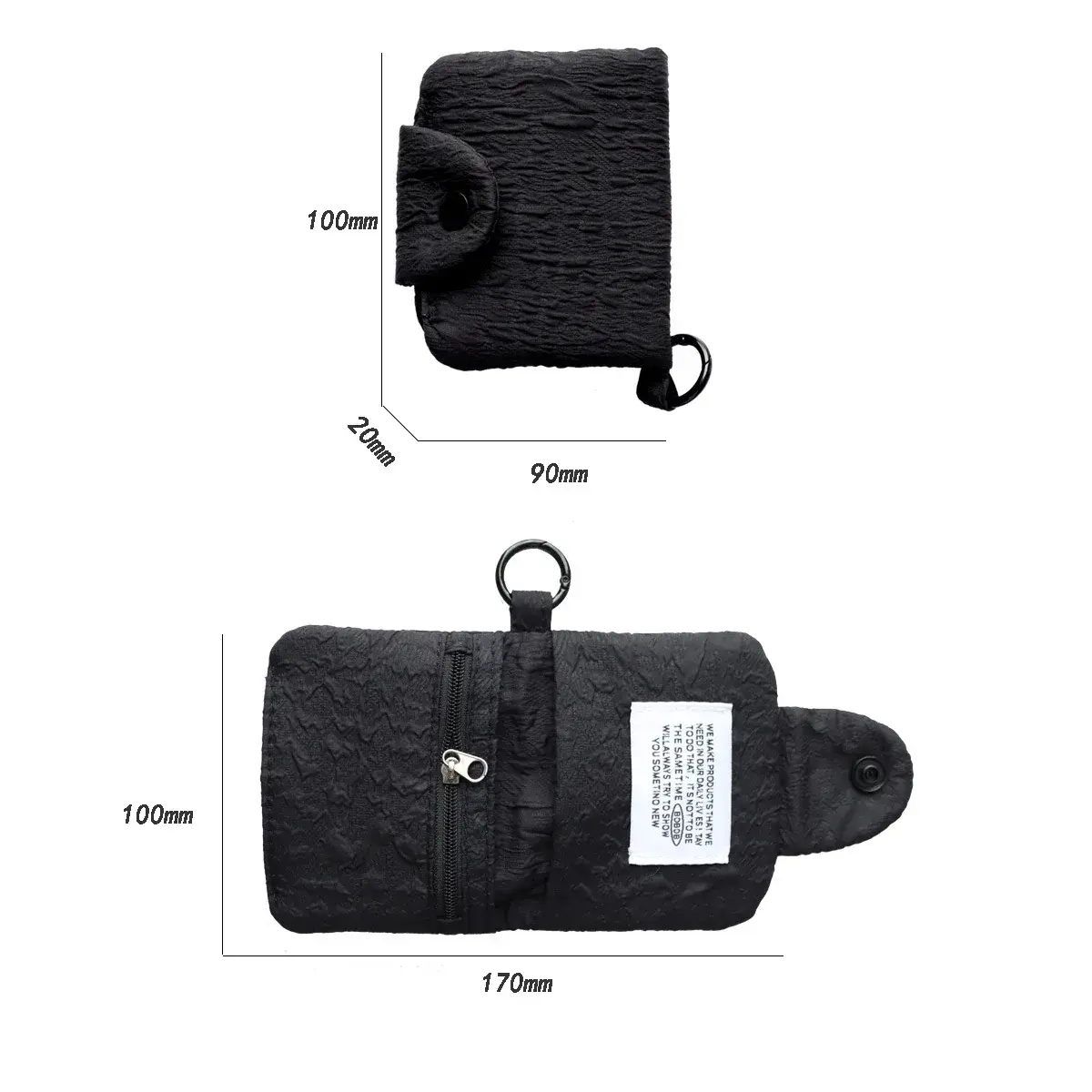 1Pc Japanese Wrinkled Coin Purse Large Capacity Short Wallet Chic Snap Card Holder Portable Mini Storage Bags for Girls Children