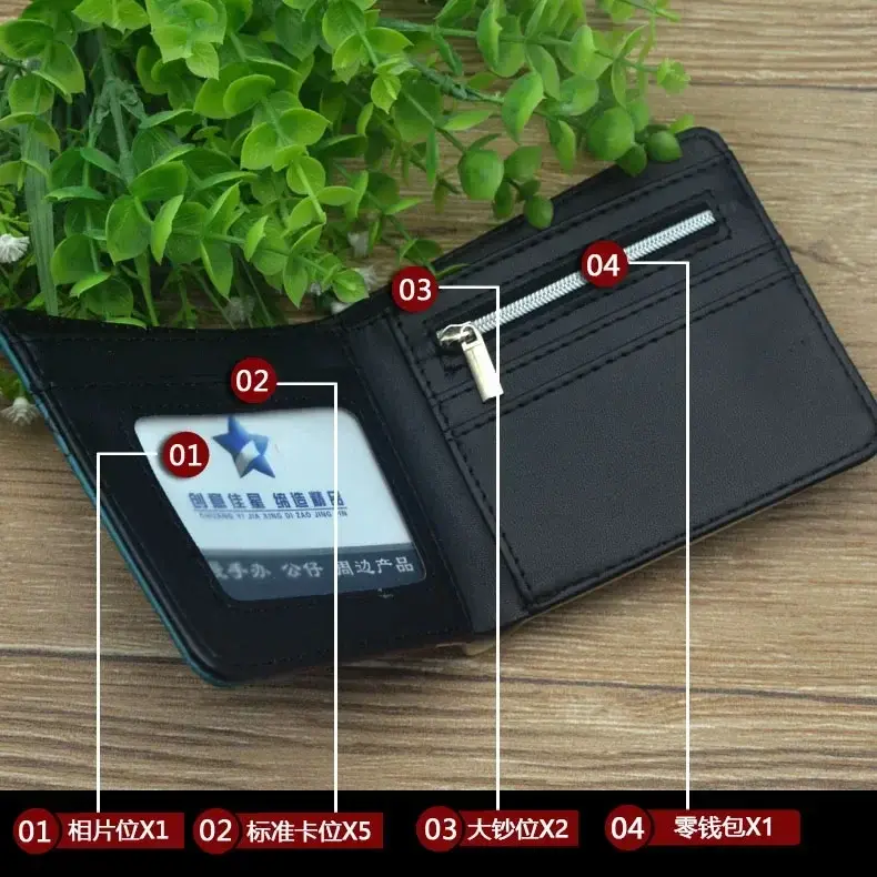 Anime Natsume Yuujinchou Short Button Wallet Cartoon Cat Teacher PU Leather Zipper Purse