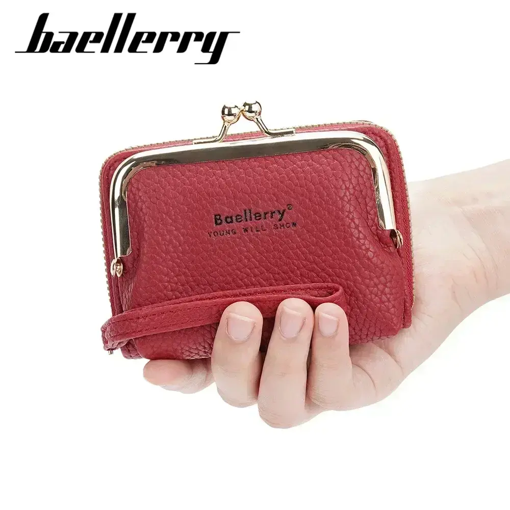 2024 New Women's PU Leather Mini Women's Wallet Wrist Strap Short Zero Wallet Coin Clip Bag Multi Card Card Bag Money Clip