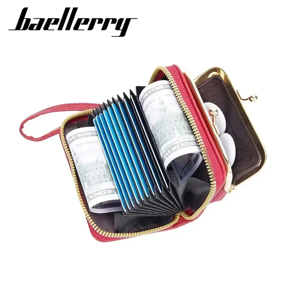 2024 New Women's PU Leather Mini Women's Wallet Wrist Strap Short Zero Wallet Coin Clip Bag Multi Card Card Bag Money Clip