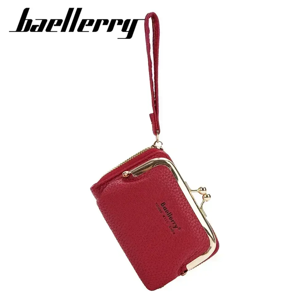2024 New Women's PU Leather Mini Women's Wallet Wrist Strap Short Zero Wallet Coin Clip Bag Multi Card Card Bag Money Clip