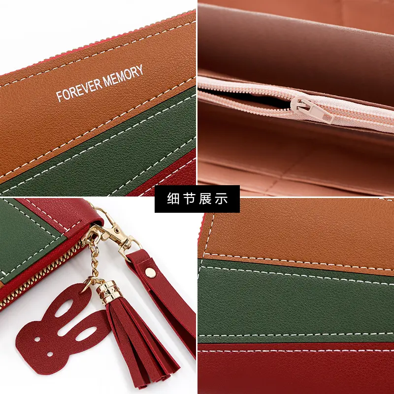 Women's PU Leather Long Wallet - Cute Fashion Clutch with Multi-Card Holder, Luxury Ladies Purse & Zipper Coin Pocket